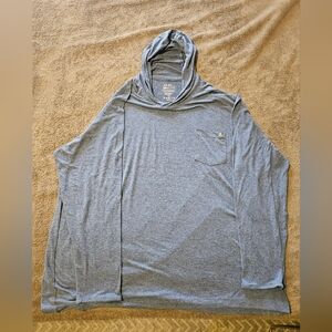 Huk Men's Waypoint Hooded Fishing Shirt - Titanium Blue